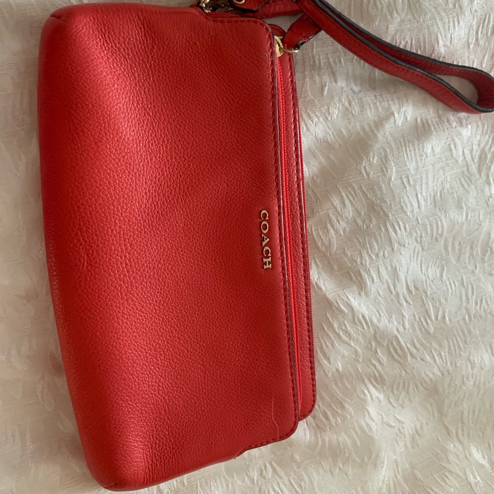 Coach Poppy Wristlet leather